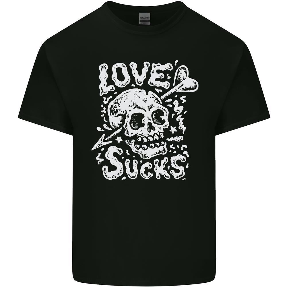 Love Sucks Skull Anti Valentines Day Singles Day Kids T-shirt Childrens XXXL