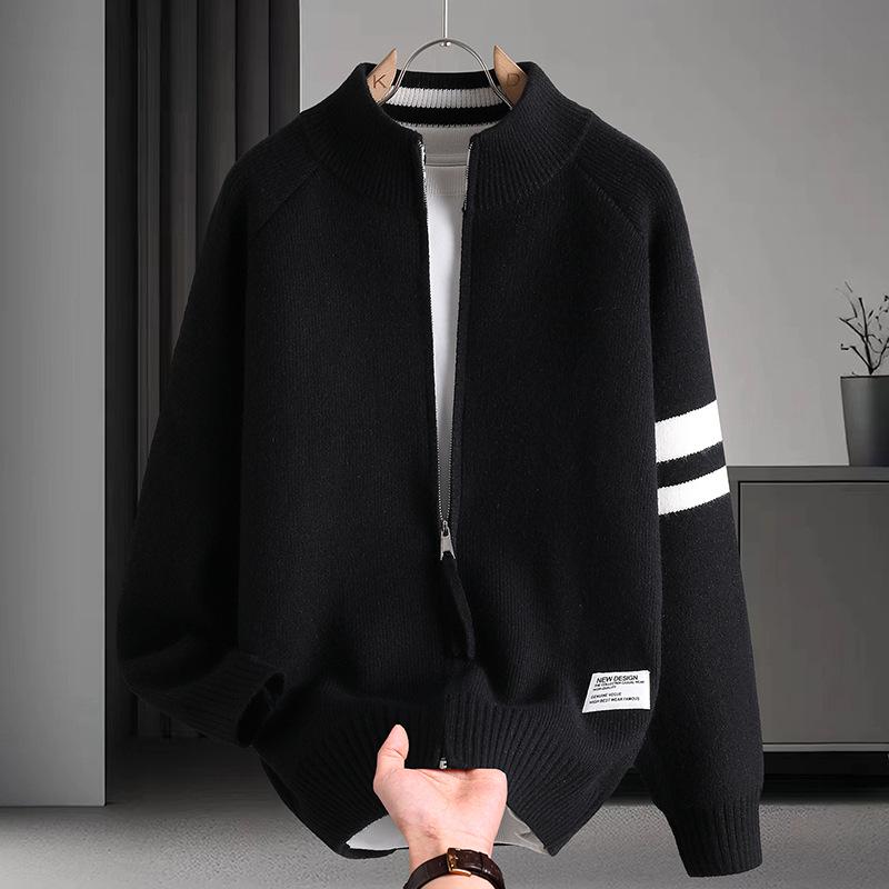Autumn 2023 Men's Stand-up Collar Knit Cardigan