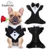 Classic Tuxedo Dog Harness with Leash Set,Dog Vest Harness,Soft Breathable Mesh Pet Harness with Bow Tie, Small Medium Dogs Cats Harness