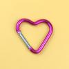 Heart-shaped Aluminum Carabiner Key Chain Clip Outdoor Camping Keyring Spring Hook Water Bottle Hanging Buckle Travel Accessory