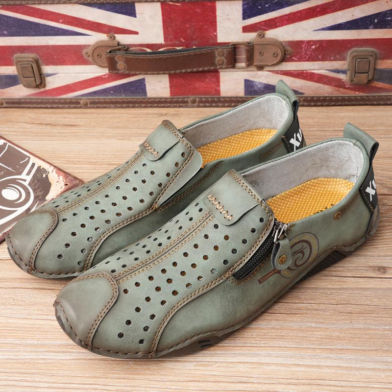 Fashionable Summer New Casual and Comfortable Octopus Bean Shoes for Men's Hollow Breathable Outdoor Sports and Casual Shoes