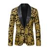 Mens Sequin Velvet Blazer Jacket Fashion Party Stage Performance Nightclub Suit Coat