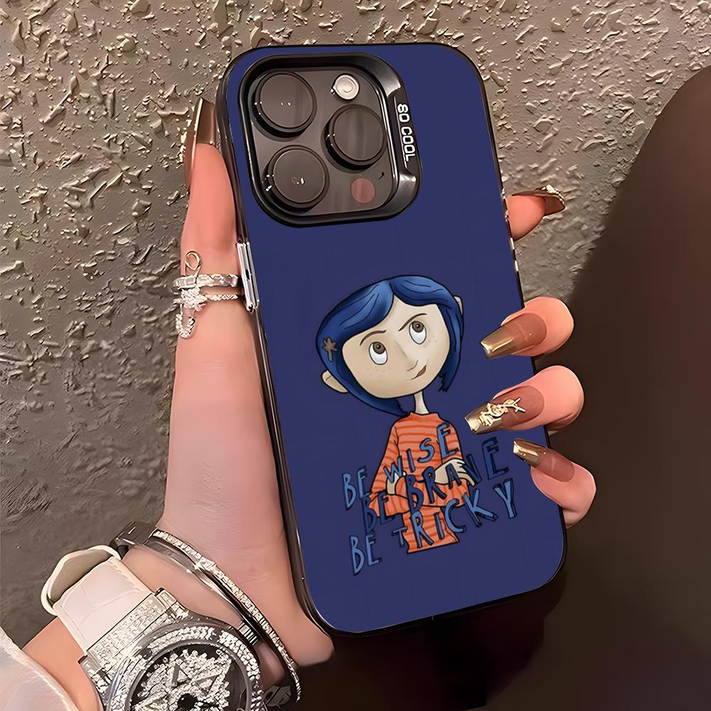 

Movie C-CoralineS Phone Case For IPhone17 Air 16 15 14 Plus 13 12 11 Pro XS Max Silver Black Bumper Case iPhone 12 Pro