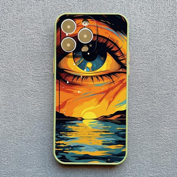 Art Painting Portrait Close-up Phone Case For iPhone 16 13 11 12 14 15 Pro Max Mini XR XS X 15 14 7 8 Plus SE2 Back Cover Funda