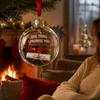 Reusable Clear Ball Acrylic Fillable Christmas Ball, DIY Transparent Ornament for Xmas Tree, Hanging Holiday, Wedding, Party, Home Decoration