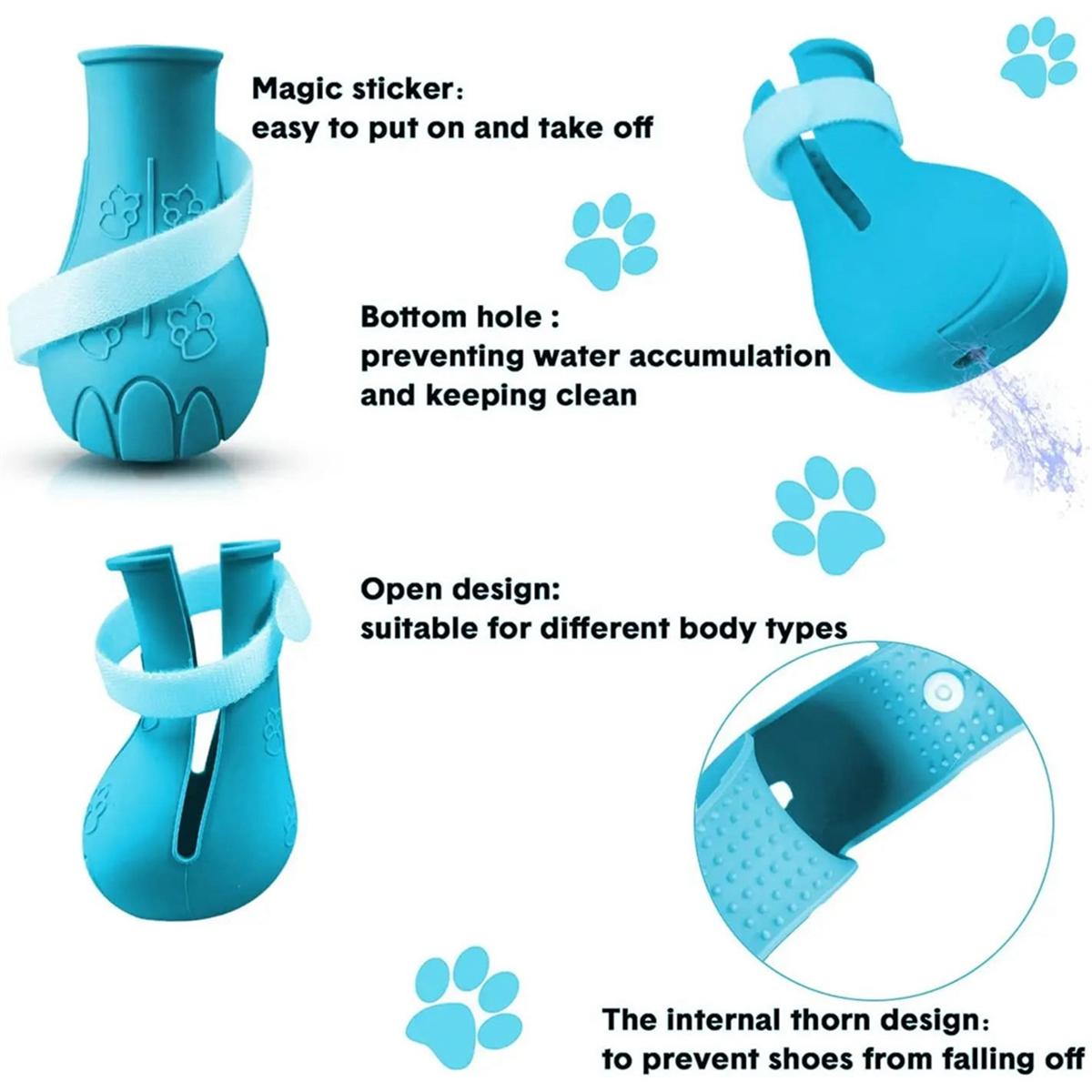 

New 4 Pcs Adjustable Anti-Scratch Cat Protector Boots for Grooming Bathing,Protect Your Furniture and Skin From Cat Claws C China Mainland