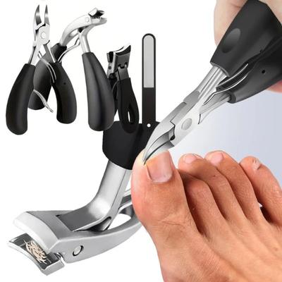 Toenail Clippers Thick Toenails Seniors Angled Head Large Toe Nail Clippers Set Heavy Duty Ingrown Toenail Clippers Long Handles