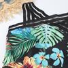 New Ladies One-piece Bikini Personality Printed Ruffle Bikini Swimsuit