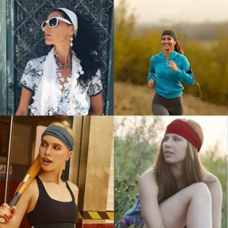 1Pcs Women Solid Color Elastic Hair Band Sport Head Band Gym Yoga Hair Strap Girls Running Washing Face Hairbands