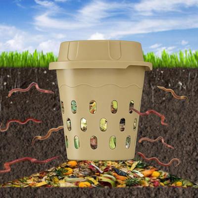 Outdoor Backyard Compost Bin Underground Worm Farm Compost Bin Kit For Home Garden And Lawn Care Inground Insect Composter