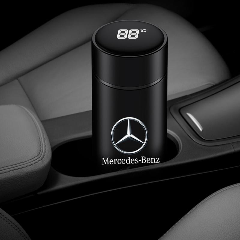 VCJ1 Stainless Steel thermos cup smart display vacuum Water Cup For Mercedes Benz S320 W164 W203 W204 W168 C180 E320 A200 CLA CLK CLS