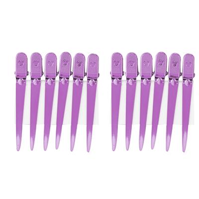 12pcsBox Hair Styling Clips Hairdressing Salon Sectioning Hairpins for Salon Styling Rose Red