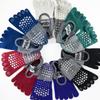 TsujiYa Yoga and Pilates Socks with 3D Molded PVC Short Socks with High Elasticity and Foot and a Comfortable Fit Sizes and Women's Five-Toe Non-Slip