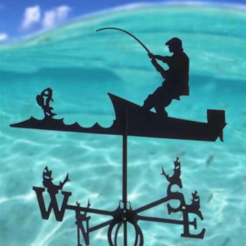 Wetterfahnen-Ornament aus Edelstahl für den Außenhof