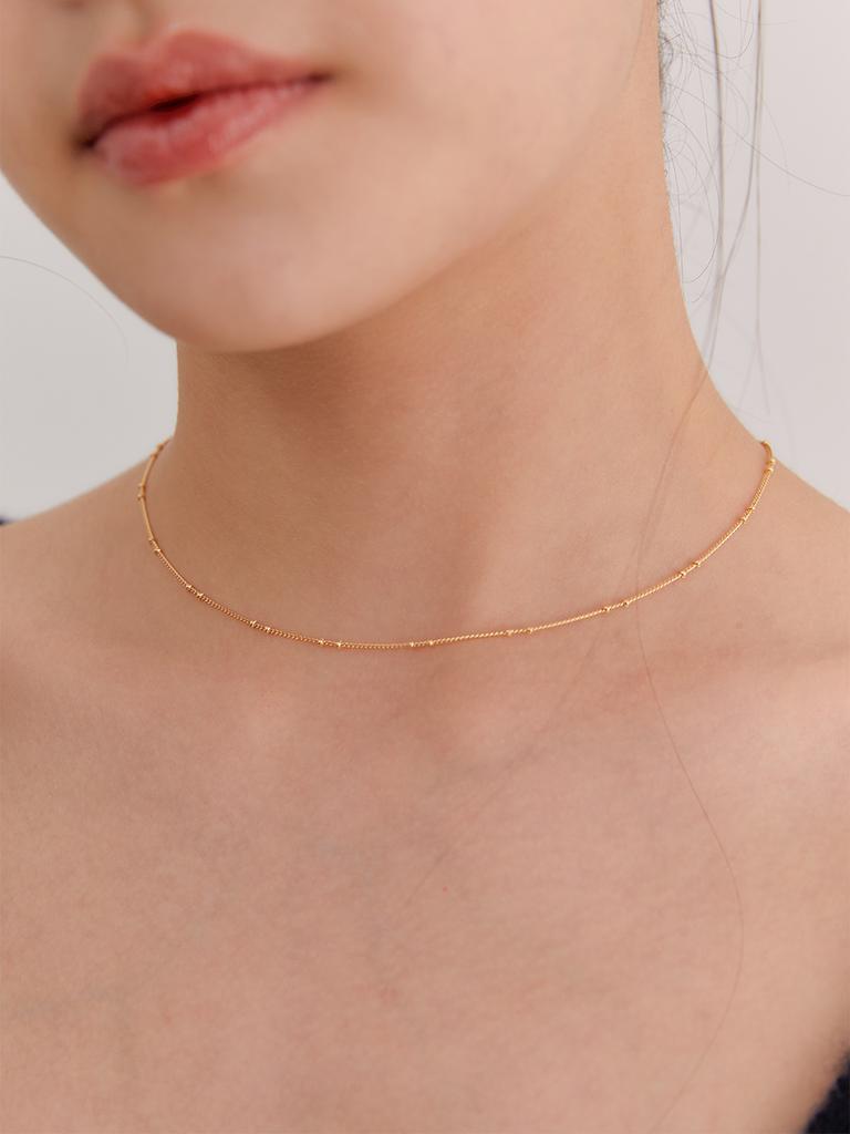 Obla (Silver 925) Skinny Chain Necklace_2Color Jn011