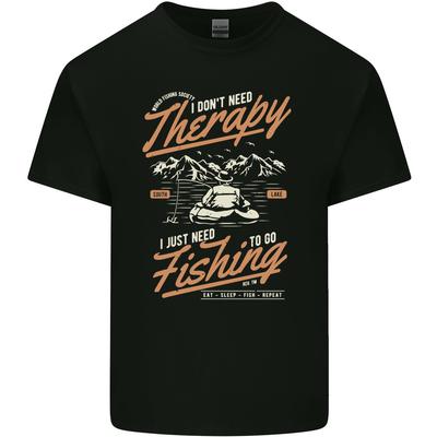 Fischerei Therapie Lustiger Fischer Herren Leichtes Baumwoll-T-Shirt Unisex T-Shirt