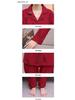 Festive Red Pure Cotton Long-Sleeve Pajama Set for Middle-Aged & Elderly Women (2026)