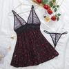 European and American New Underwear Women's Sexy Suspenders Perspective Nightgown Flirting Hot Temptation