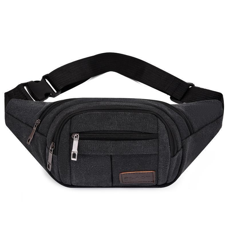 Afslappet Lærred Taljetaske Taljetaske Mobiltelefontaske Banantaske Fanny Pack Mænd