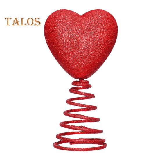 

Верхушка для дерева Сердце Красное блестящее украшение в форме сердца на День святого Валентина Красное сердце для украшения мини-валентинок для вечеринки по случаю дня святого Валентина красный