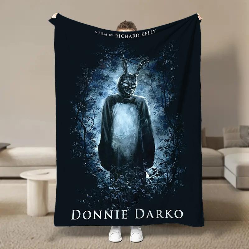 Coperta di Flanella Classico Film Horror Donnie-Darko Morbida per Bambini e Adulti Copriletto Peluche per Divano Plaid Coperta Pranzo per Divano Letto