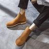Fashion Men's Chelsea Boots British Style Ankle Boots Suede Genuine Leather Boot New High-top Boots for Men Classic Business Dress Botas