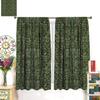 Bohemia Art Blackout Window Curtains   William Morris Original Design Green Garden Vintage Curtains   for Living Room Bedroom 21(W