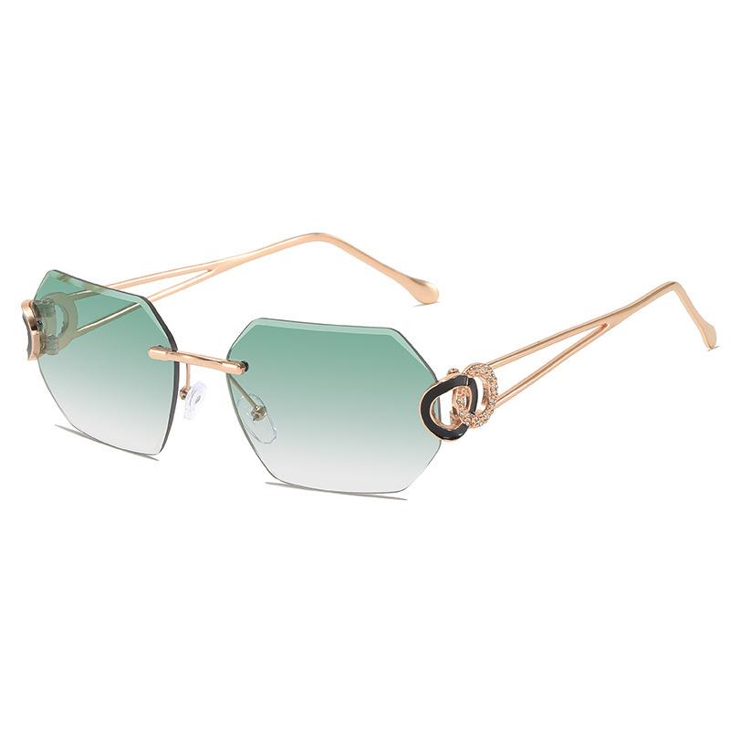 Borderless sunglasses for women's advanced sense of UV protection, sun protection, sunshade for big face and thin sunglasses, new trendy
