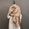 Autumn Versatile Leopard Print Chain New Imitation Cashmere Jacquard Scarf Women's Thickened Warm Scarf with Cape Long Scarf