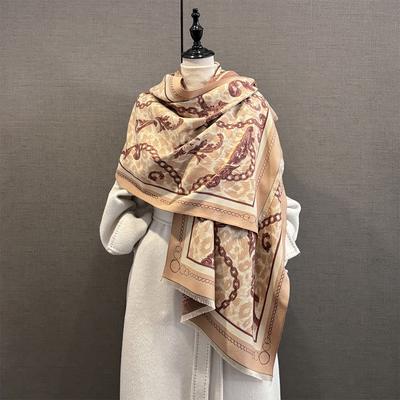 Women Luxury Cashmere Daisy Scarf Winter Warm Thick Pashmina Blanket Shawl Wrap Neckerchief Fashion Bufanda Echarpe Bandana