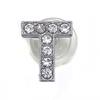 Charms Scarpe Diamante Strass Scintillante Lettera Argento Cristallo Alfabeto Decorazioni Scarpe Gioielli Slider Braccialetto Braccialetti