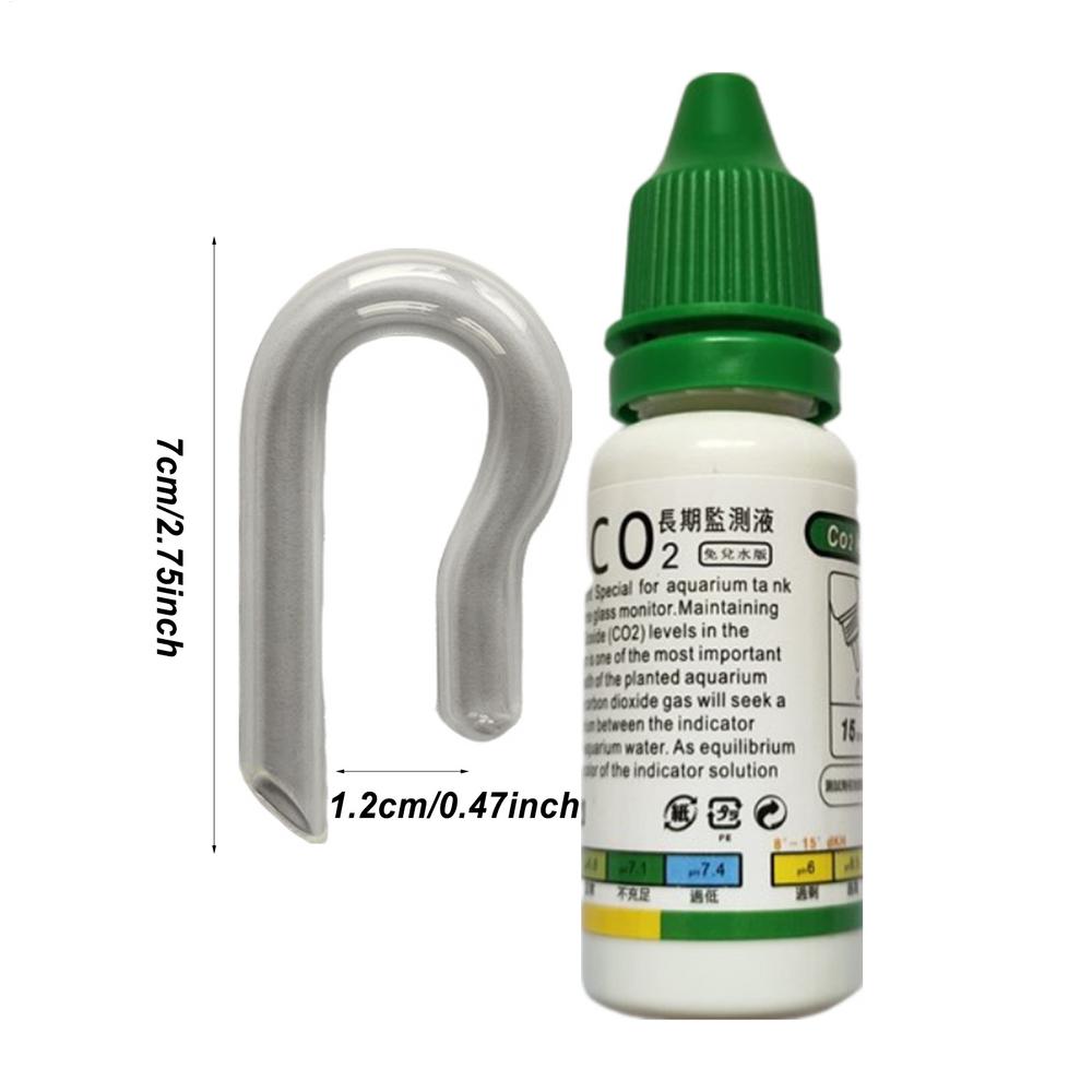CO2 Indicator Drop Checker Solution Long Term Monitor Test Fish Tank Glass Aquatic Co2 Tester for Fish Tank Aquariums