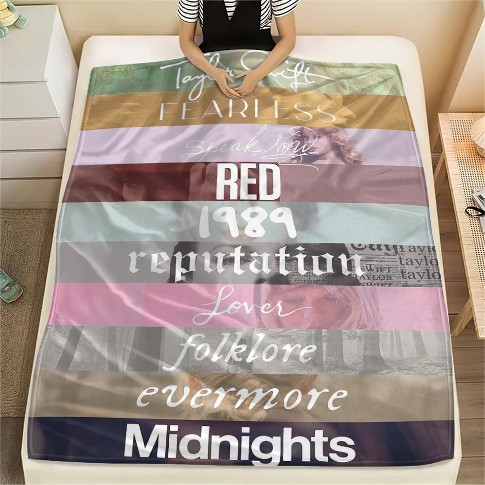 1 pièce Couverture en Flanelle Imprimé Taylor, Haute qualité Toutes Saisons, Décoration d'Intérieur, Chaleur et Confort, Parfait pour les Cadeaux de Noël