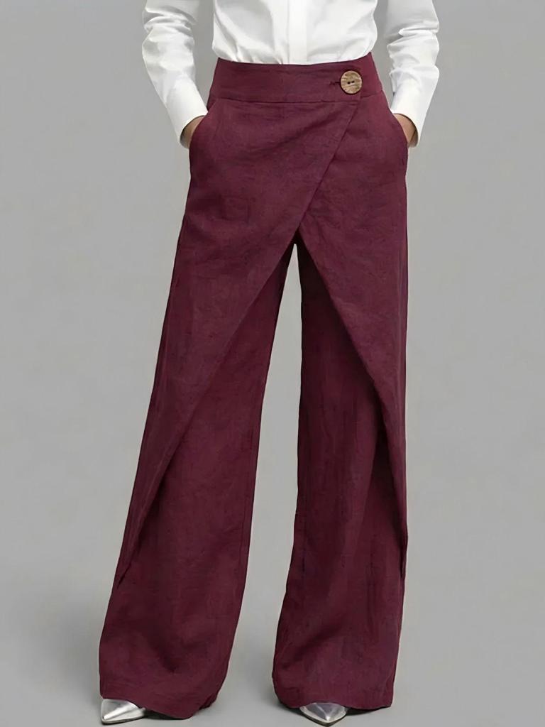 2026 Spring/Summer Cotton Linen Women's Fashion: High Waist, Versatile, Trendy