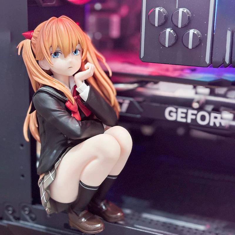 14Cm Squatting Position Anime Pretty Girl Figure Pvc Action Figure Model Statue Desktop Decoration Collectible Gift Toy