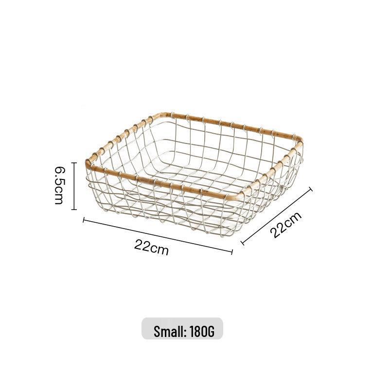

Плетеная вручную корзина из железной проволоки для закусок, мелочей, фруктов и овощей