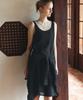 Siyajyu Sia8043 See-Through Layered Wrinkle Dress_Black