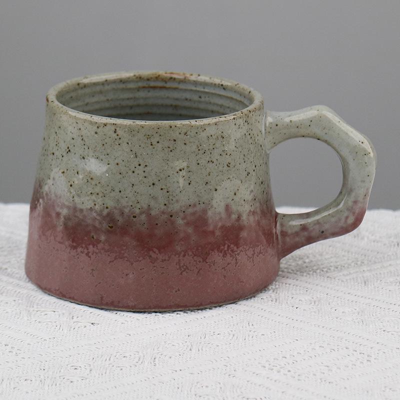 Retro Ceramic Cup and Saucer Set - Niche Design Creative Coffee Mug