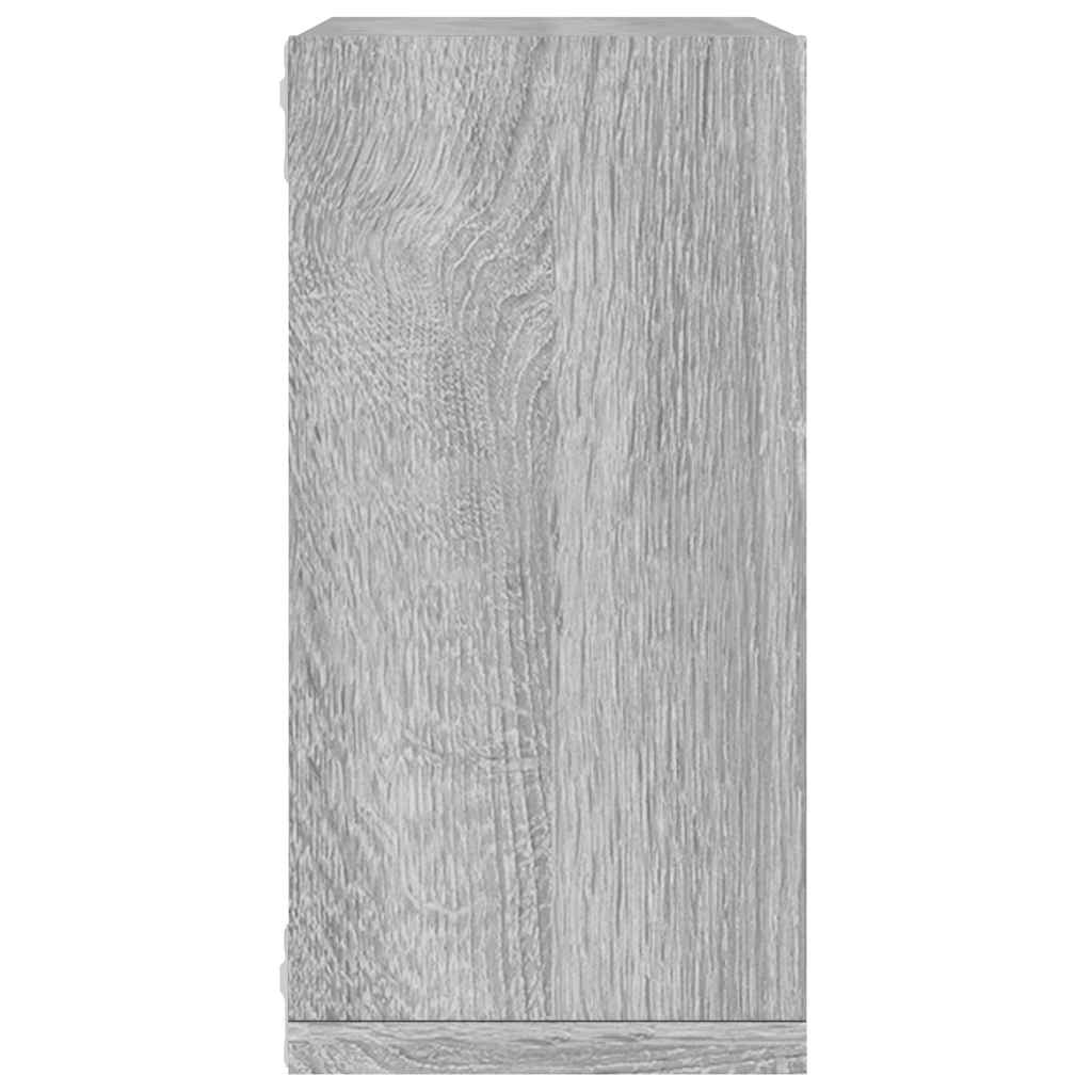 Cube Shelves 2 pcs Grey Sonoma 30 x 15 x 30 cm
