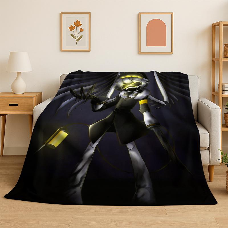 Cartoon Murder Drones Uzi V Robot Flannel Blanket Soft Warm Throw Blanket for Bedroom Living Room Bed Travel Camping Picnic