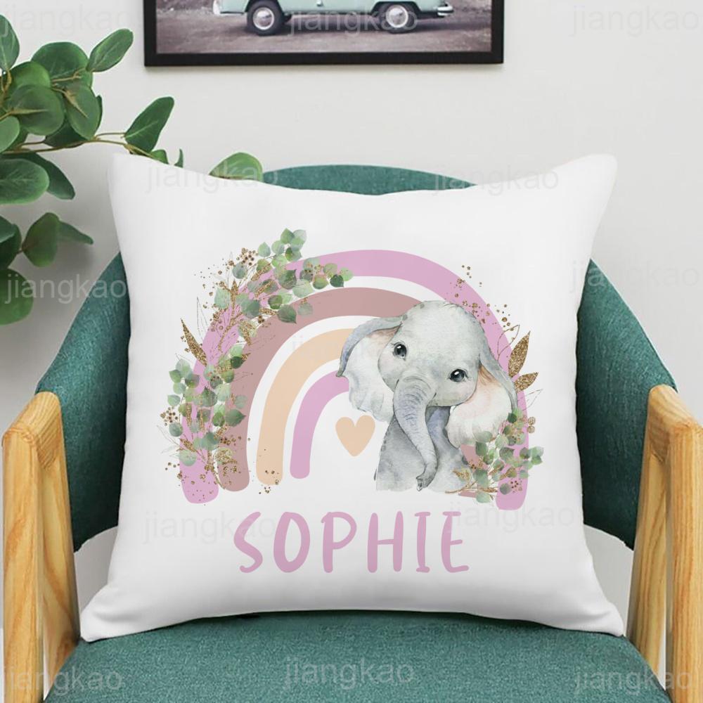 Home Decor Rainbow & Animal Personalized Cushion Covers Pattern Cushion Cover Suitable For Sofa Bedroom Car Pillow Cover