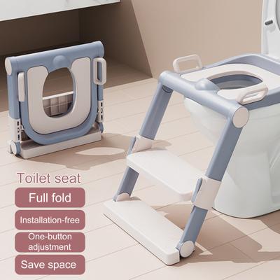 Potty Training Seat Soft Comfortable High Low Adjustment Handle Foldable Convenient To
