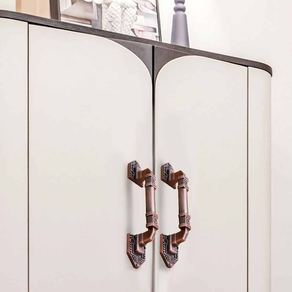 Decorative Furniture Aluminum Alloy Wood Barn Flush Handles Drawer Pulls Wardrobe Door Handle