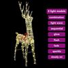 3D Reindeer 140 LEDs Warm White 128 Cm PET