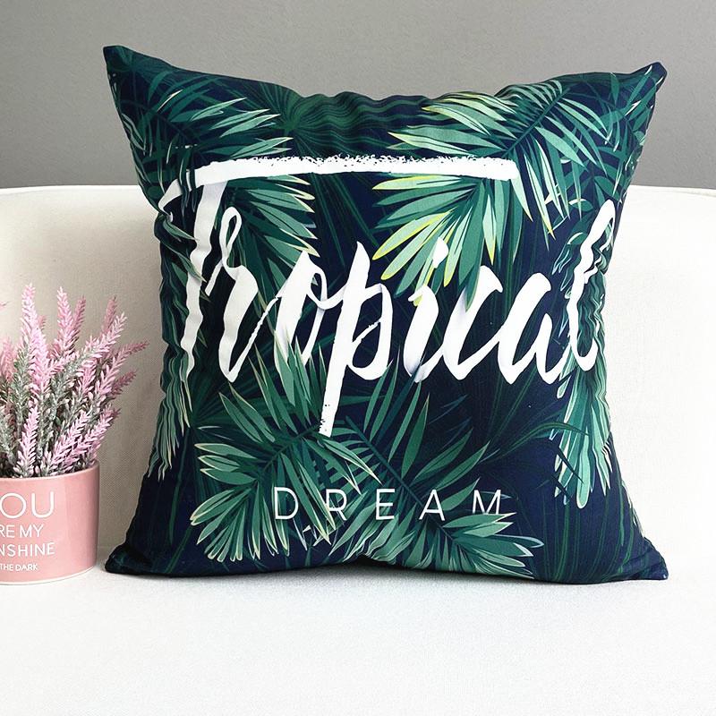 Nordic Ins Style Pink Girl Sofa Pillow Cushion Printed Bedside Car Office Cushion