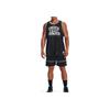 Under Armour Striped Trim Woven Basketball Shorts Men Shorts Black 1377309-001
