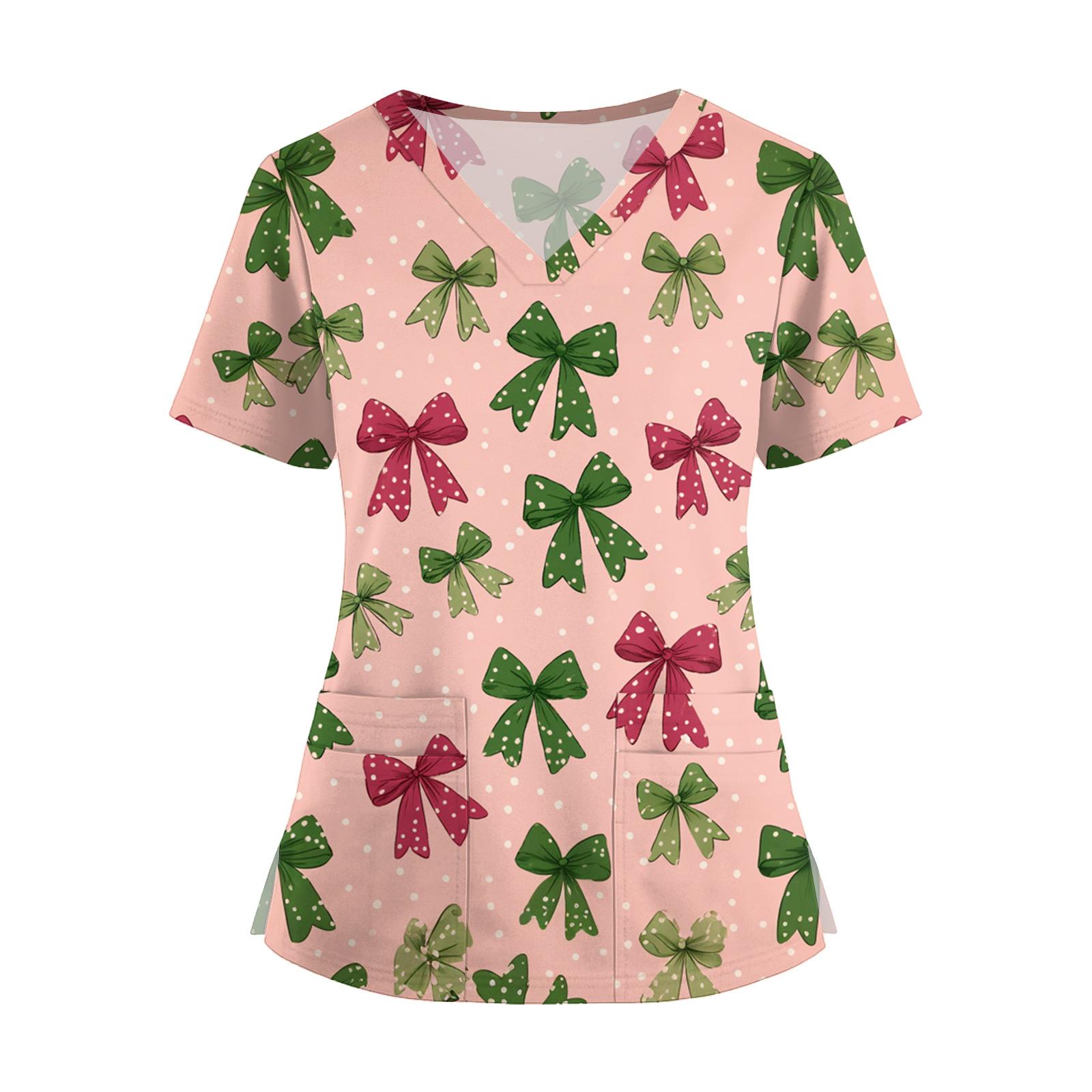 

Женская мода V-образный вырез короткий рукав комбинезон с карманами принт топы одежда XL розовый