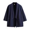 Men Chinese Style Retro Japanese Loose Open Front Cardigan Jacket Summer Outerwear