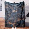 A City At Night with Lots of Tall Buildings.-Themed Blanket - Comfortable Flannel Fabric Hypoallergenic Suitable for All Seasons -