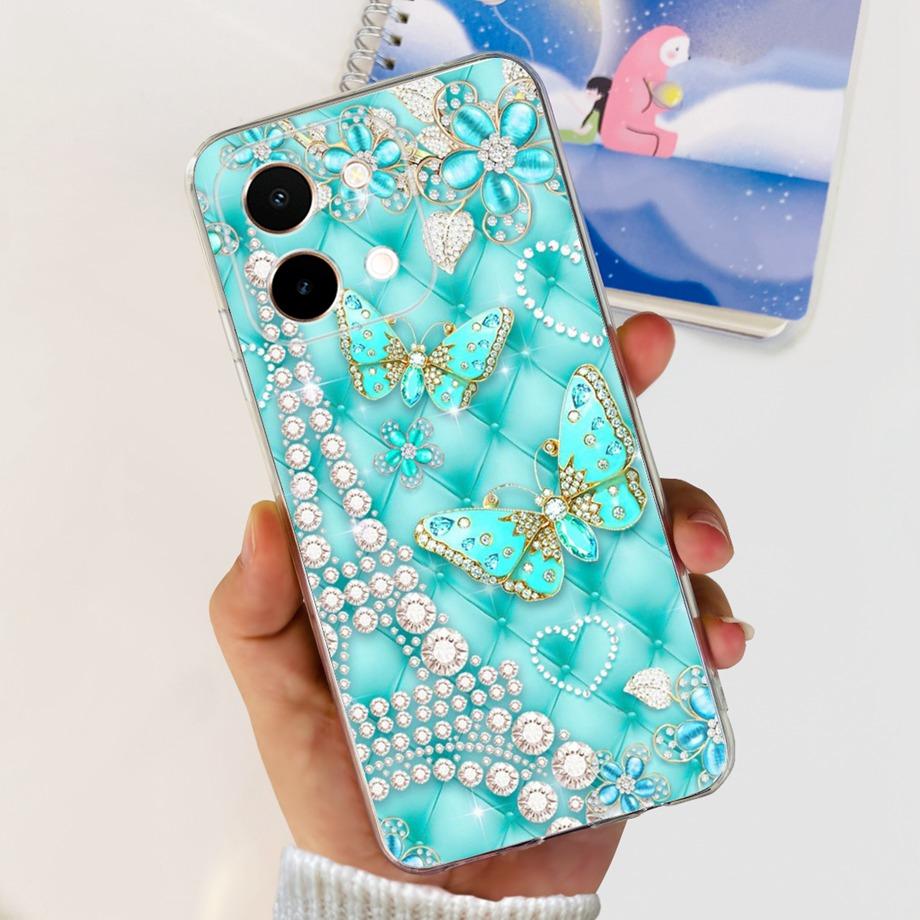 For Vivo Y28 4G Case Coque Clear Silicone Soft Back Cover For Vivo Y28 5G Y28s 5G Phone Bumper Coque Funda Dinosaur Cat Dragon
